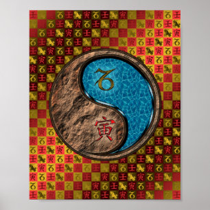 Poster Capricórnio e Tigre-Água