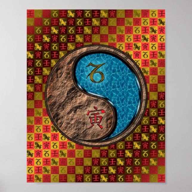 Poster Capricórnio e Tigre-Água (Frente)