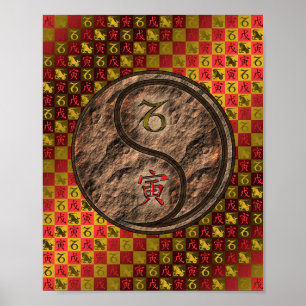 Poster Capricórnio e Tigre-Terra