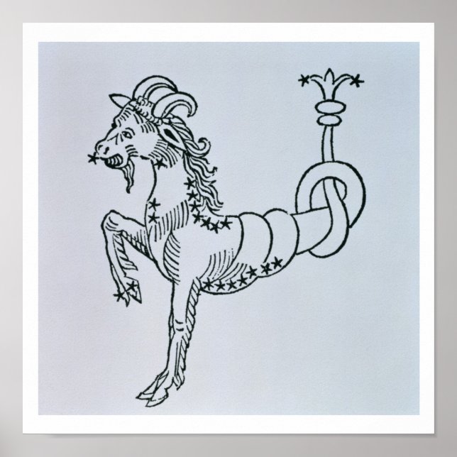 Poster Capricórnio, ilustração do Poe (Frente)