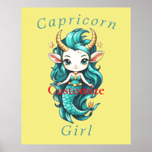 Poster Capricórnio Rapariga Sereia Thunder_Cove
