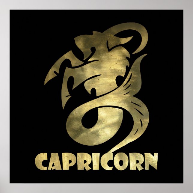 Póster Capricórnio Russo Dourado 2 (Frente)