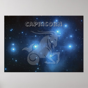Póster Capricórnio transparente