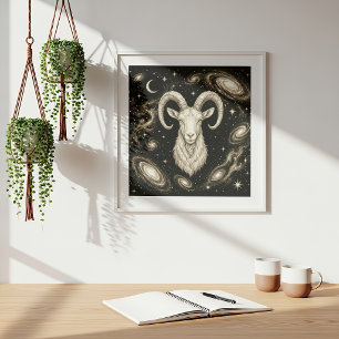 Poster Capricórnio Zodíaco Astronomia Astrologia