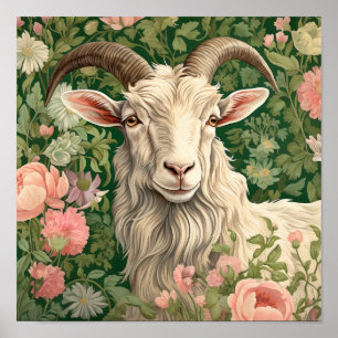 Poster Caprino na pintura de campo