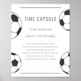 Poster Cápsula de Aniversário de Futebol Lembrança