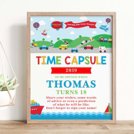 Poster Cápsula de Tempo de Atividade de Aniversário de 1