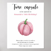 Cápsula do Tempo Abóbora Rosa 1º aniversário