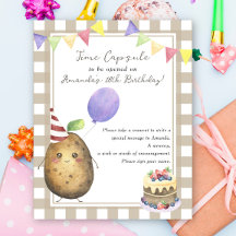 Cápsula do Tempo de Batata 1º aniversário gênero n