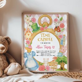 Poster Cápsula do tempo de Festa de aniversário de Alice