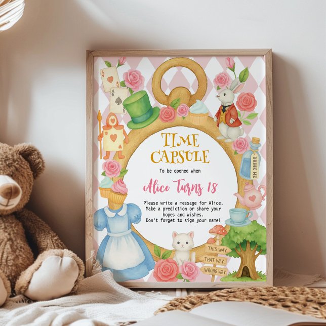 Poster Cápsula do tempo de Festa de aniversário de Alice  (Criador carregado)