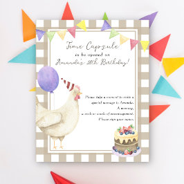 Poster Cápsula do Tempo de Frango 1º aniversário gênero n