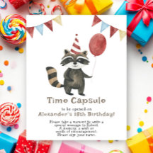 Cápsula do Tempo de Guaxinim 1º aniversário