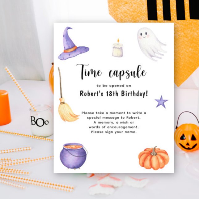 Poster Cápsula do tempo de Halloween de um ano assustador (Criador carregado)