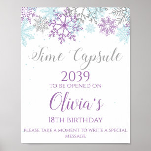 Poster Cápsula do Tempo de Inverno ONEderland Sinal Roxo