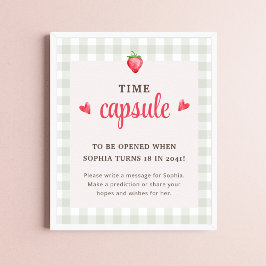 Poster Cápsula do Tempo de Primeiro Aniversário de Frutas