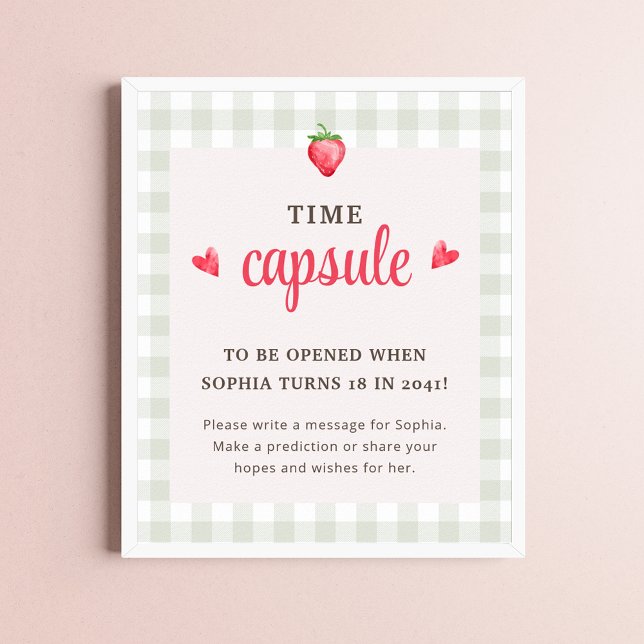 Poster Cápsula do Tempo de Primeiro Aniversário de Frutas (Criador carregado)