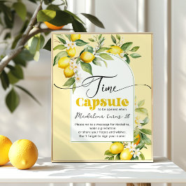 Poster Cápsula principal de limão aperta o tempo de anive