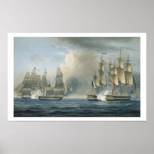 Póster Captação do Pomone por HMS Arethusa fora de Cuba