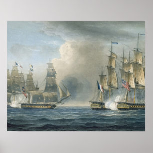 Póster Captação do Pomone por HMS Arethusa fora de Cuba