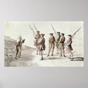 Póster Captação do rebelde, Simon Fraser, senhor Lovat