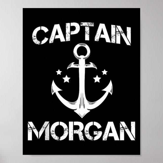 Poster Captain Morgan Funny Birthday Ised Surname Clan Gi (Frente)