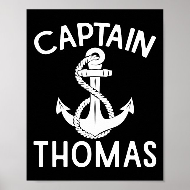 Poster Captain Thomas Anchor Yacht Boating Ship Boat  (Frente)
