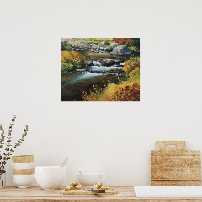 Poster Captivando a Pintura de Óleo de Estilo Animo do ou (Cozinha)