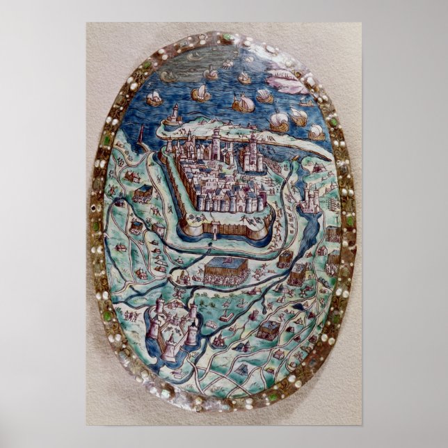 Poster Captura de Calais pelos franceses em 1558 (Frente)