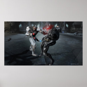 Póster Captura de tela: Cyborg vs Batman