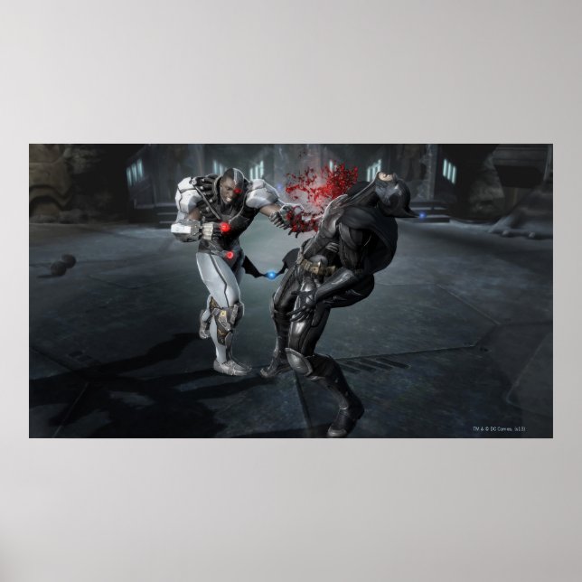 Póster Captura de tela: Cyborg vs Batman (Frente)