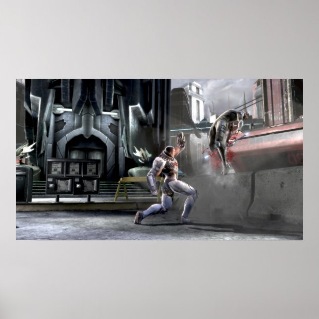 Póster Captura de tela: Cyborg vs Nightwing (Frente)