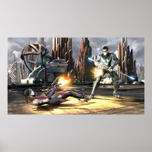 Póster Captura de tela: Harley vs Nightwing (Frente)