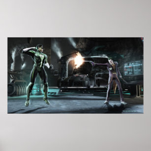 Poster Captura de tela: Lanterna Verde vs Joker