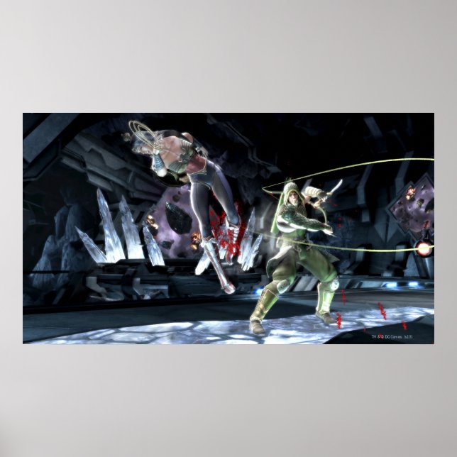 Poster Captura de tela: Mulher Maravilha vs Seta Verde (Frente)