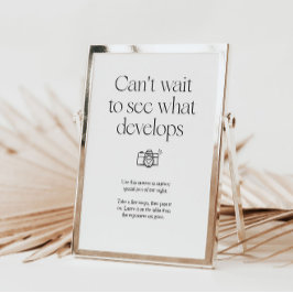 Poster Captura minimalista do sinal de Mesa das memórias