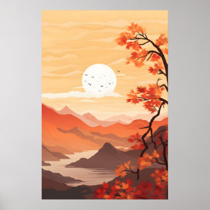 Poster Capturando a beleza das paisagens do outono