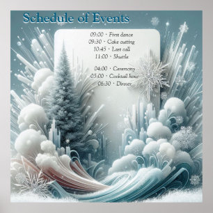 Poster Capturar a cena de inverno da arte e cristais de n