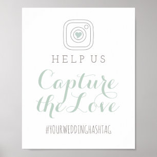 Póster Capturar o Amor Sinal de Cerimônia de Casamento co