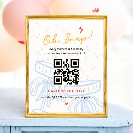 Poster Capturar o Chá de casamento de código QR do Coquet