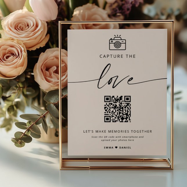 Poster Capturar o sinal de código QR da foto de casamento (Criador carregado)