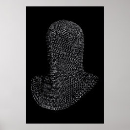 Poster Capuz de Guerreiro de Malha de Aço
