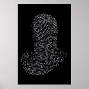 Poster Capuz de Guerreiro de Malha de Aço