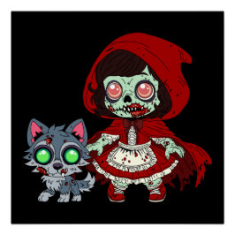 Póster Capuz Vermelho Zumbi