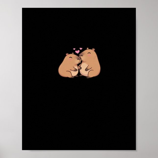 Poster Capy Better Together Cute Animal Design  (Frente)