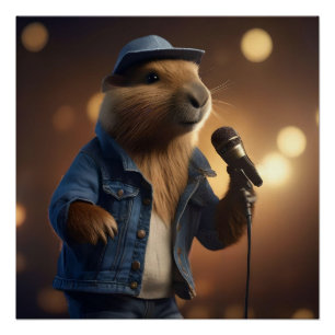 Póster "Capybara Cowboy: Serenading the Wild West"