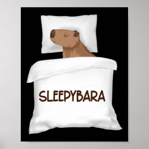 Poster Capybara Oficial do Sono Pijamas Nightgown Sleepyb