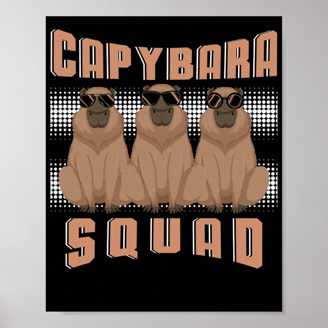 Poster Capybara Rodent Animal Squad (Frente)