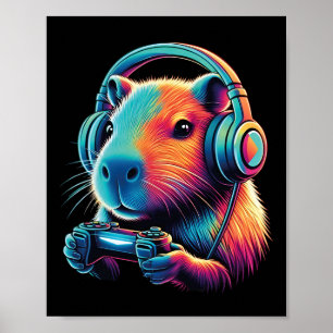 Poster Capyra Gamer Vídeos Engraçados de Jogos Capyra 1 