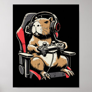 Poster Capyra Gaming Chair Headphones Gamer Capy Homens M